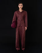 Mara Suede Wide Leg Pants, Burgundy