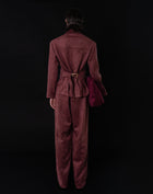 Mara Suede Wide Leg Pants, Burgundy