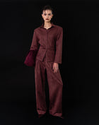 Mara Suede Wide Leg Pants, Burgundy