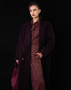 Mara Suede Wide Leg Pants, Burgundy