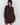 Ava Oversized Polo Sweater, Dark Brown