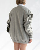 Vanessa Tie Oversized Cardigan, Grey