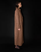 Rowan Suede Oversized Maxi Coat, Dark Brown