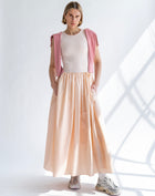 Arlo Sleeveless Flared Maxi Dress, Peach