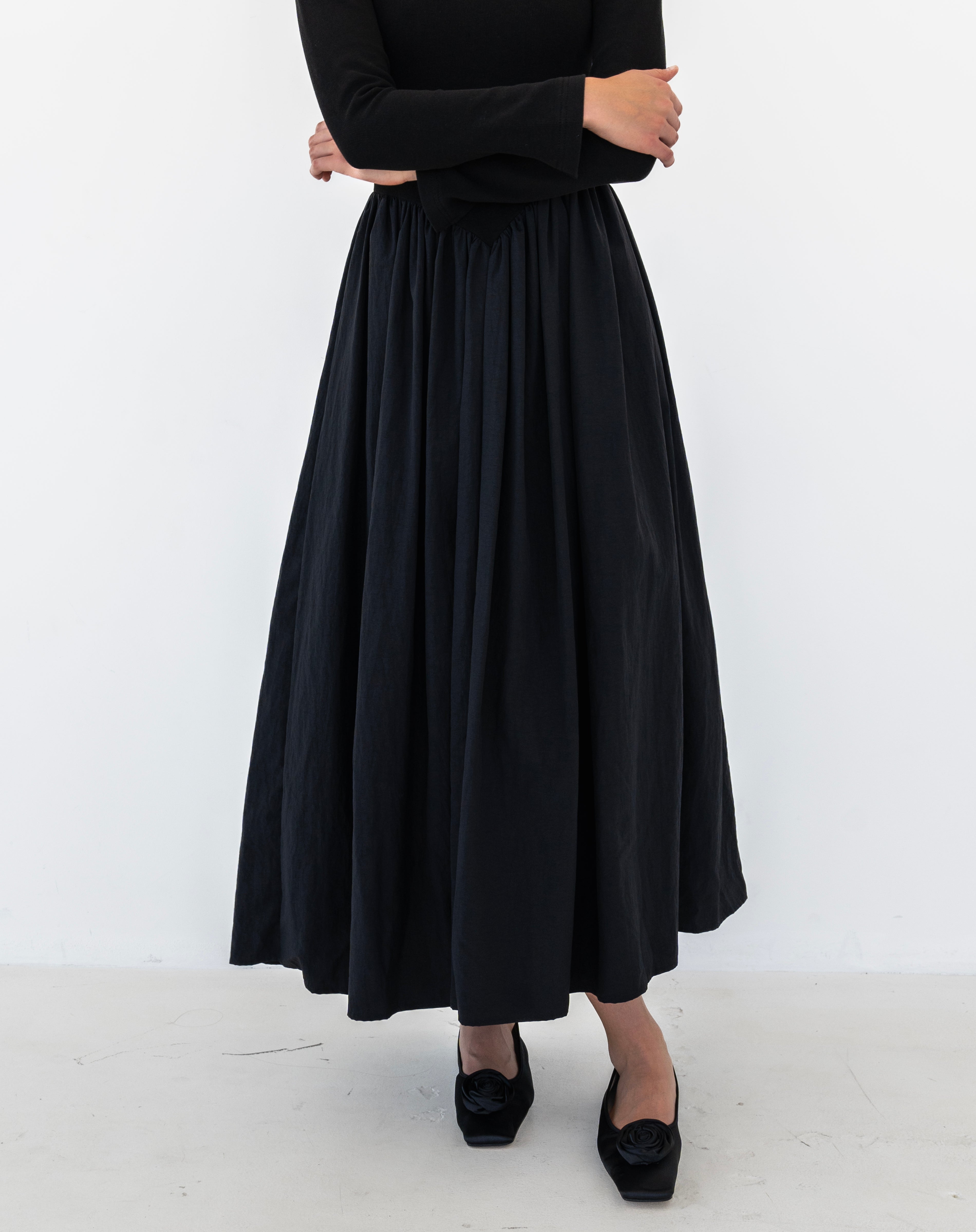 Kira Basque Waist Maxi Dress, Black – The Bekk