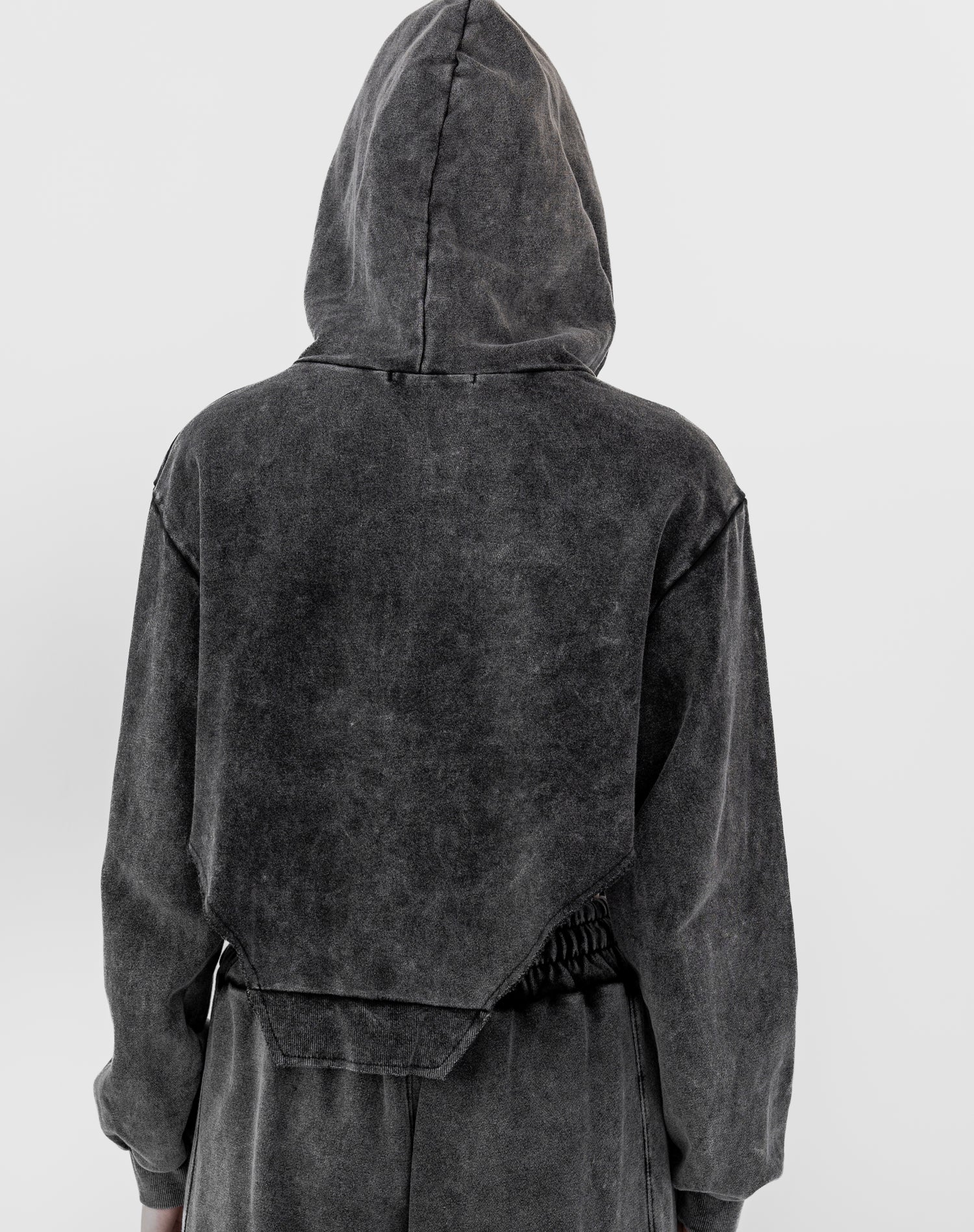 Emerson Vintage Washed Cropped Sweatshirt, Charcoal