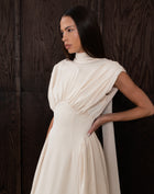 Eliana Sleeveless Back Tie Dress, Oat