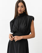 Robe sans manches nouée au dos Eliana, noir