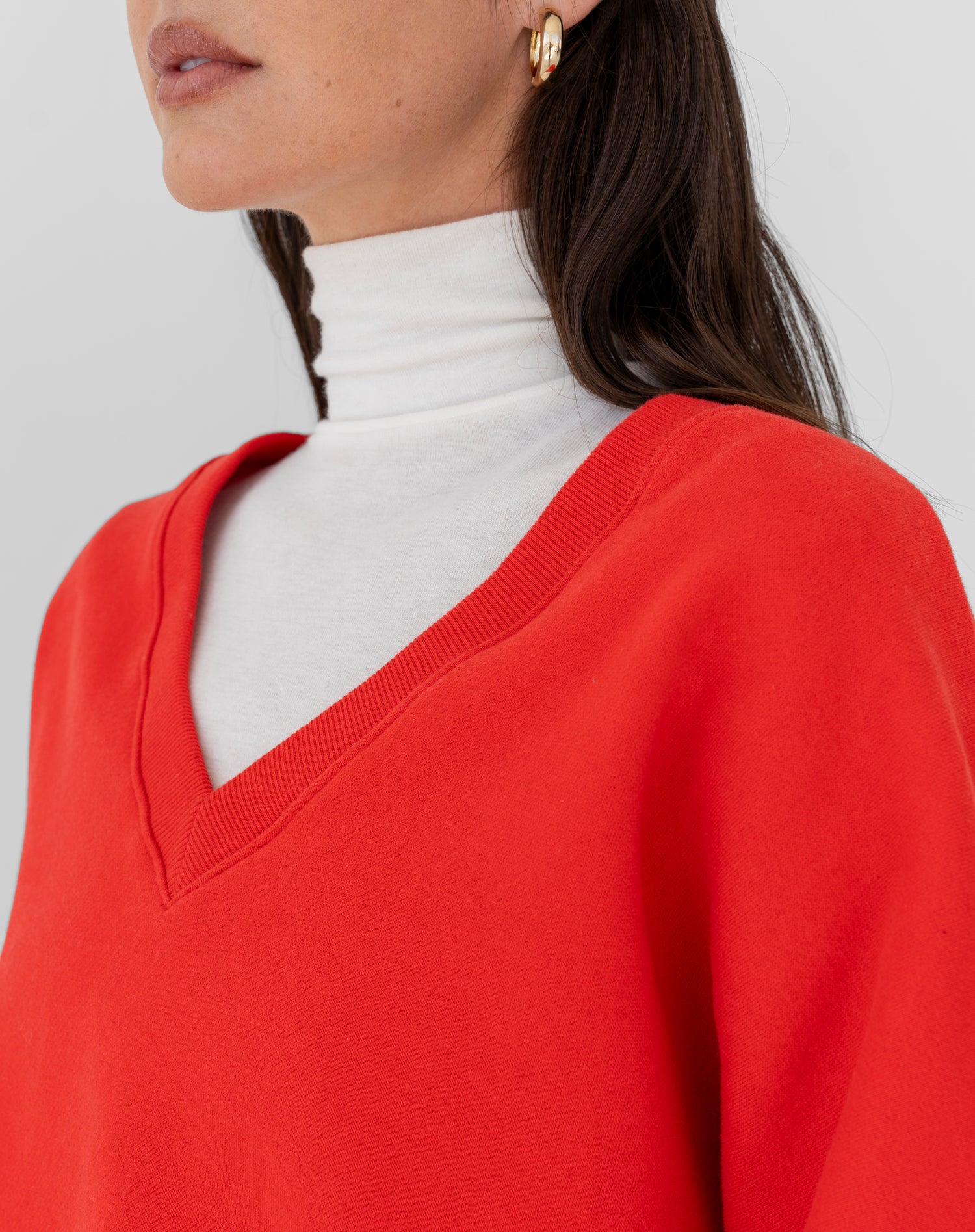 Ella Turtle Neck Long Sleeve Top, White