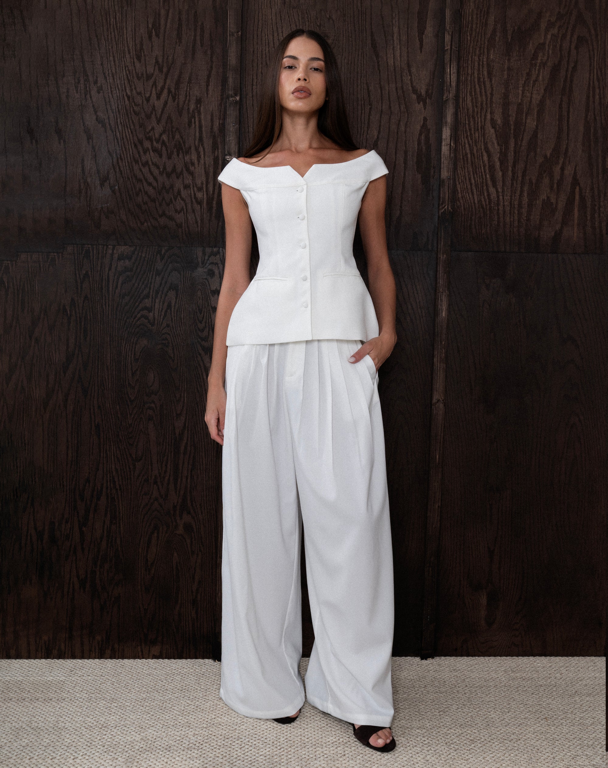 Adelina Pants, White
