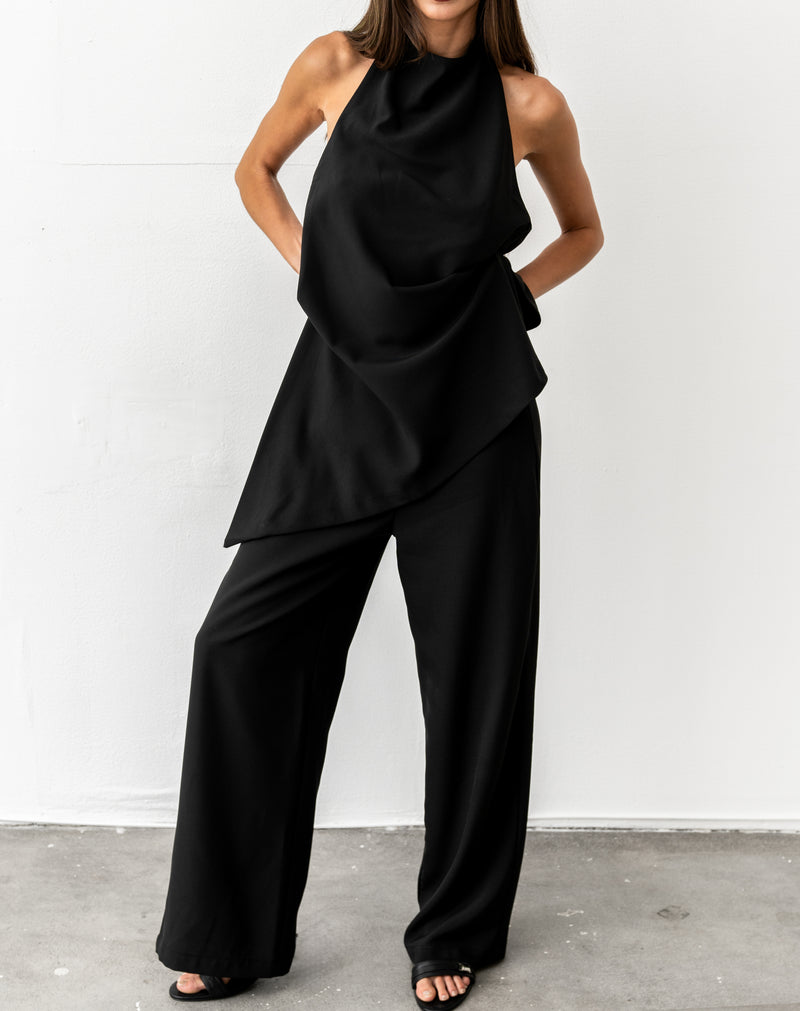 Marie Wide Leg Pants, Black