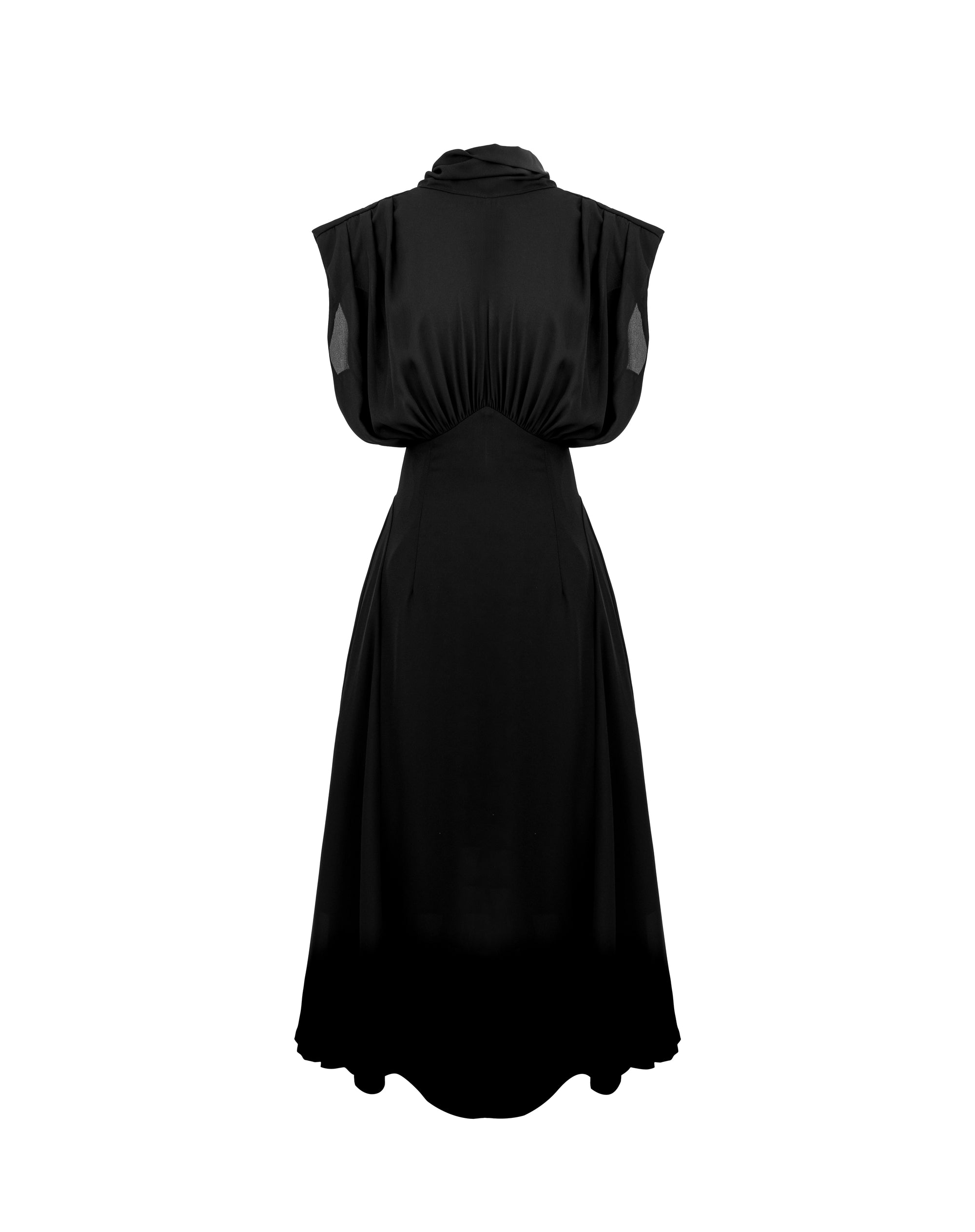 Robe sans manches nouée au dos Eliana, noir