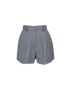 Jane Pin Striped Shorts, Grey