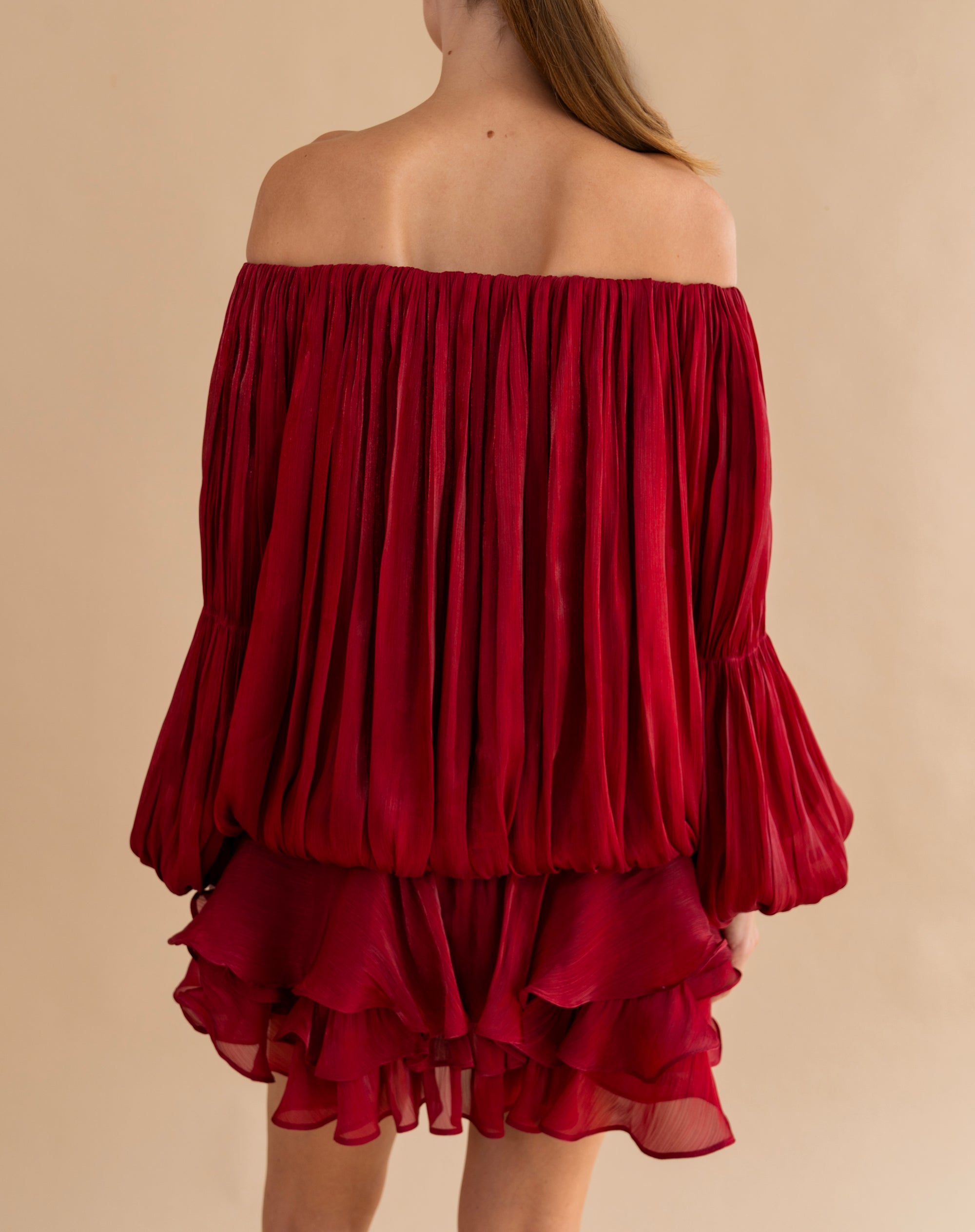 Elora Dress, Burgundy