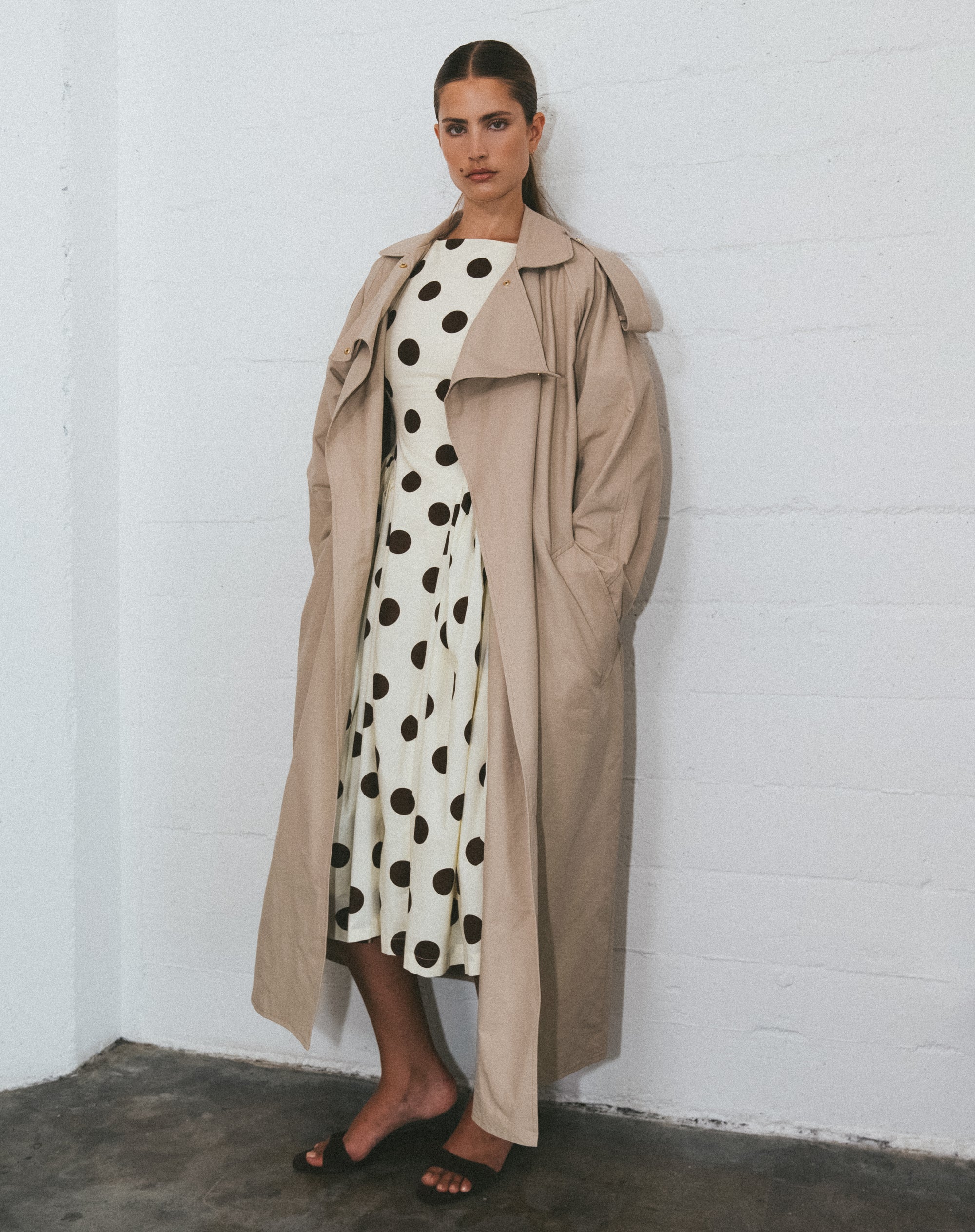 Eira Trench Coat, Tan