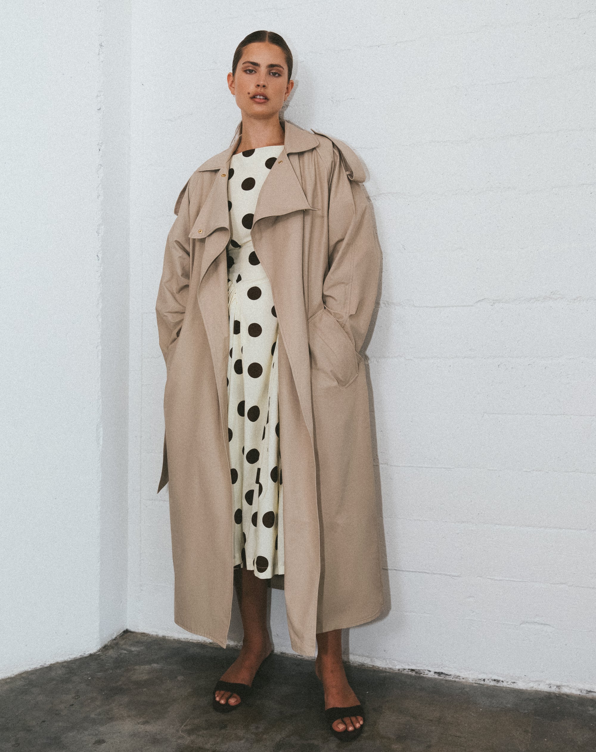 Eira Trench Coat, Tan
