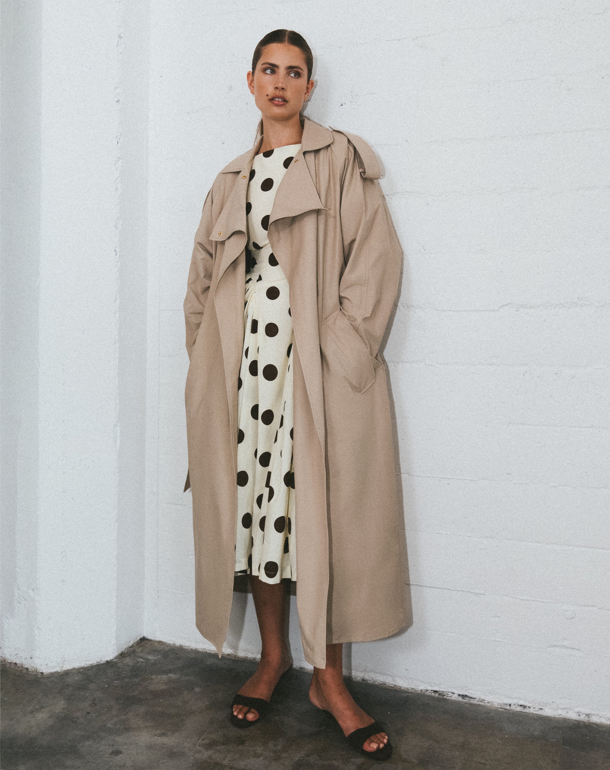 Eira Trench Coat, Tan