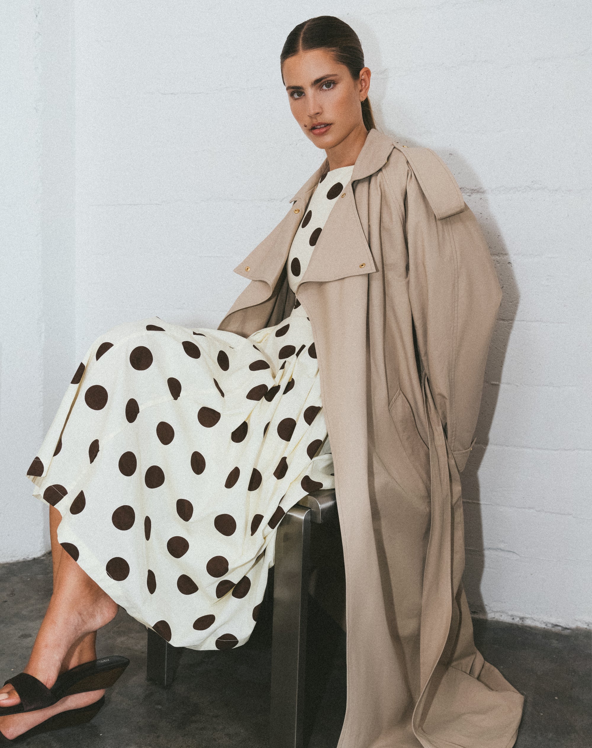 Eira Trench Coat, Tan