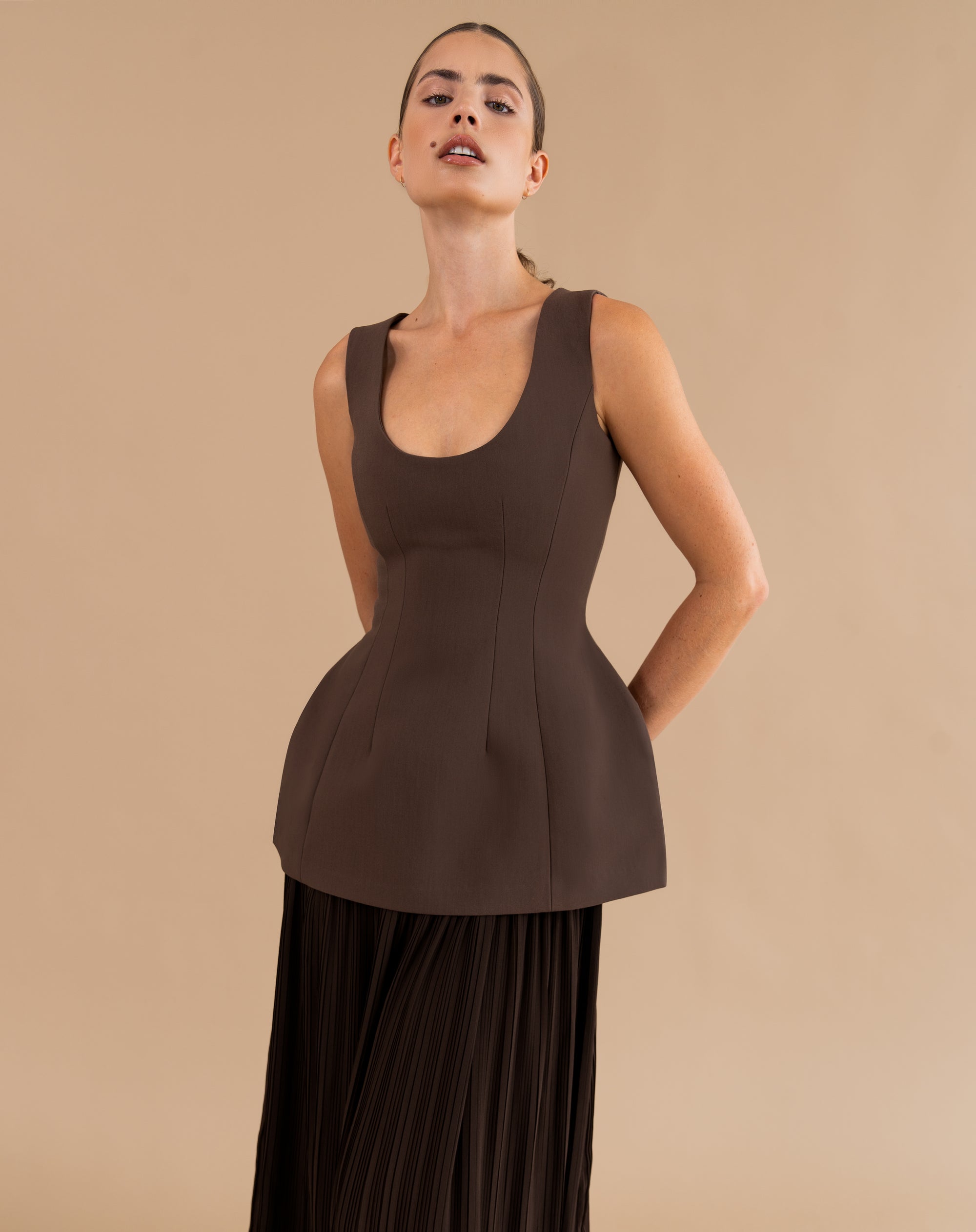 Delilah Dress, Chocolate