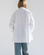 Camisa extragrande con lazo frontal de Soren, blanco