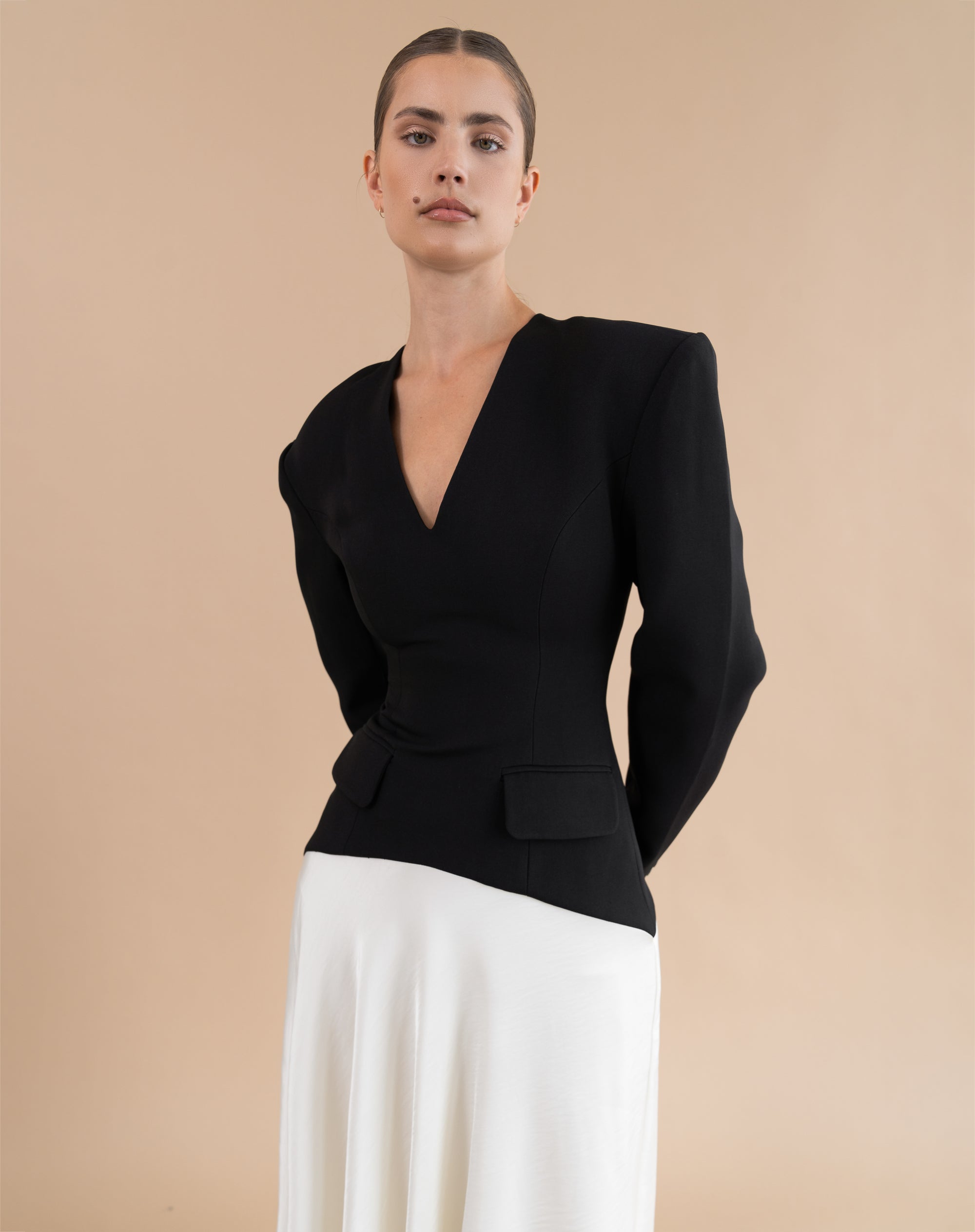 Phoebe Dress, Black/White