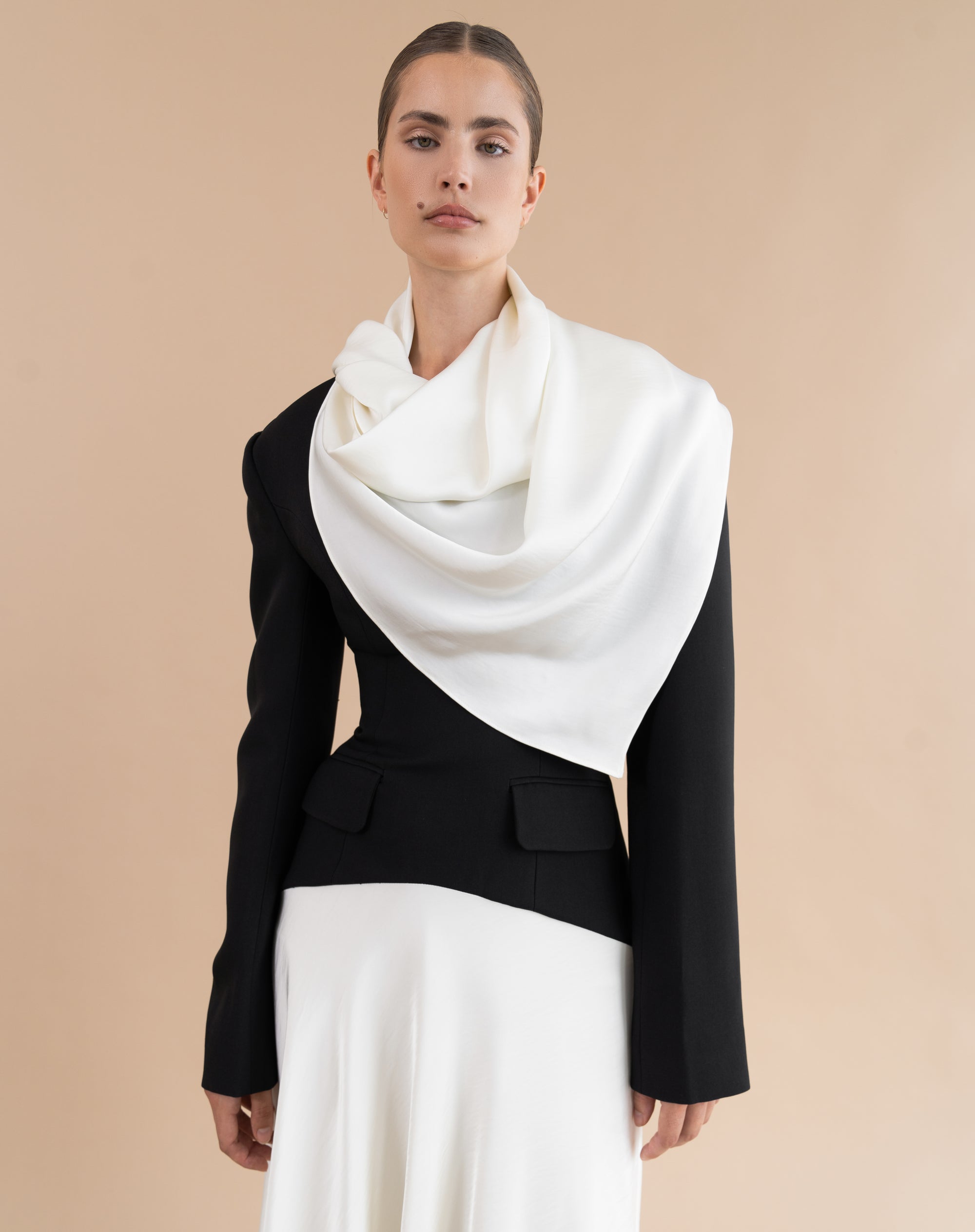 Phoebe Dress, Black/White