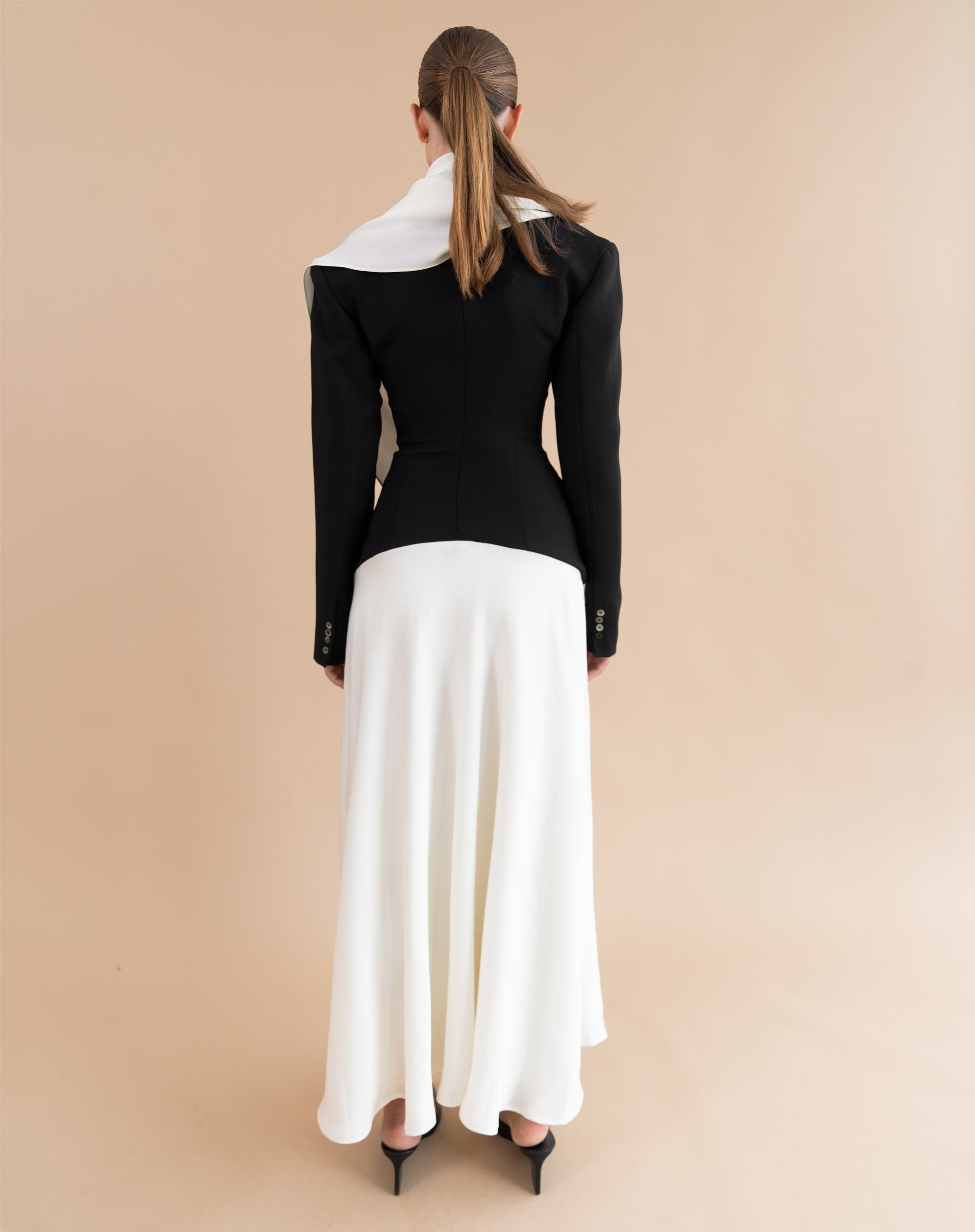 Phoebe Dress, Black/White
