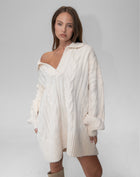 Belle Sweater Dress, Cream