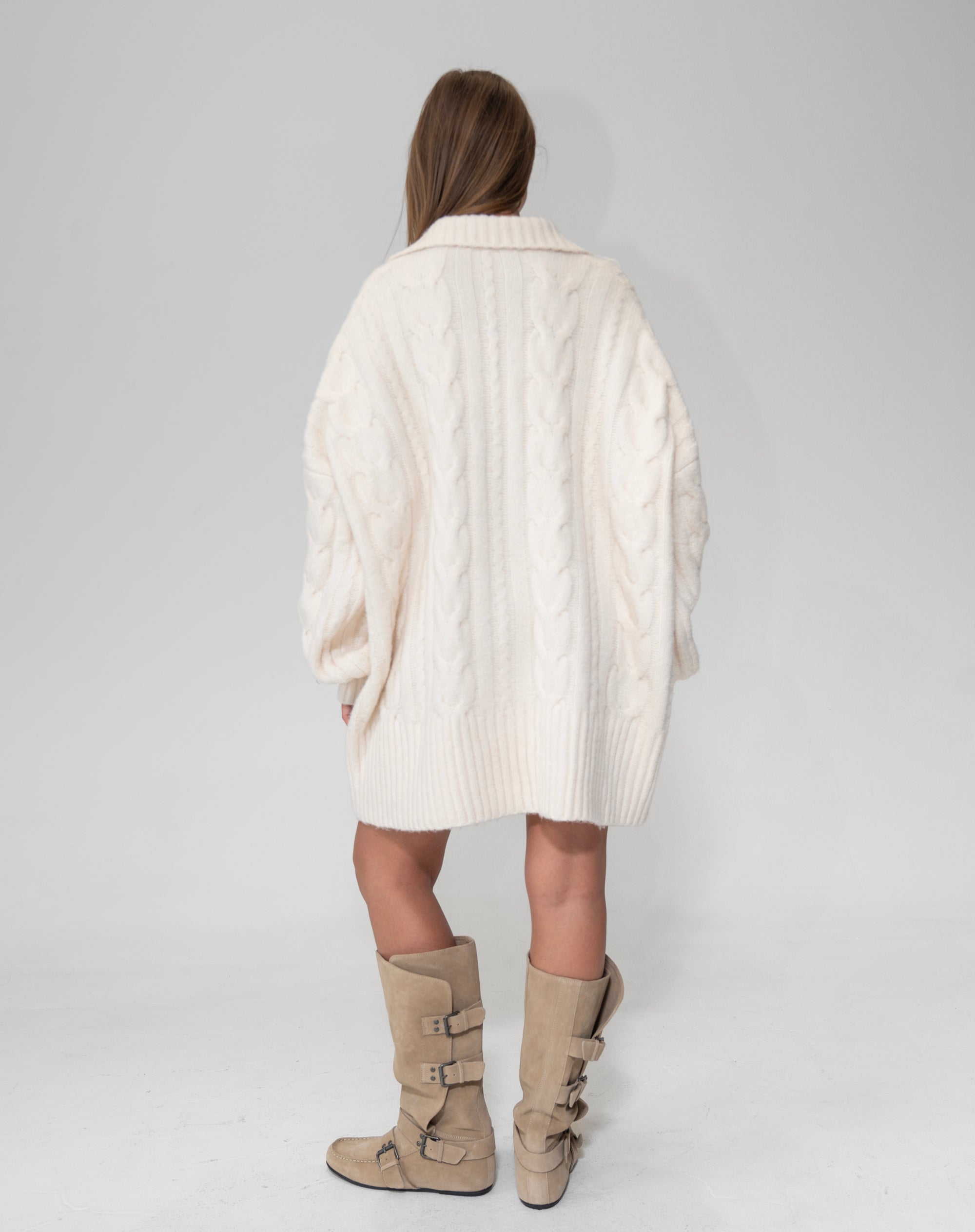 Belle Sweater Dress, Cream