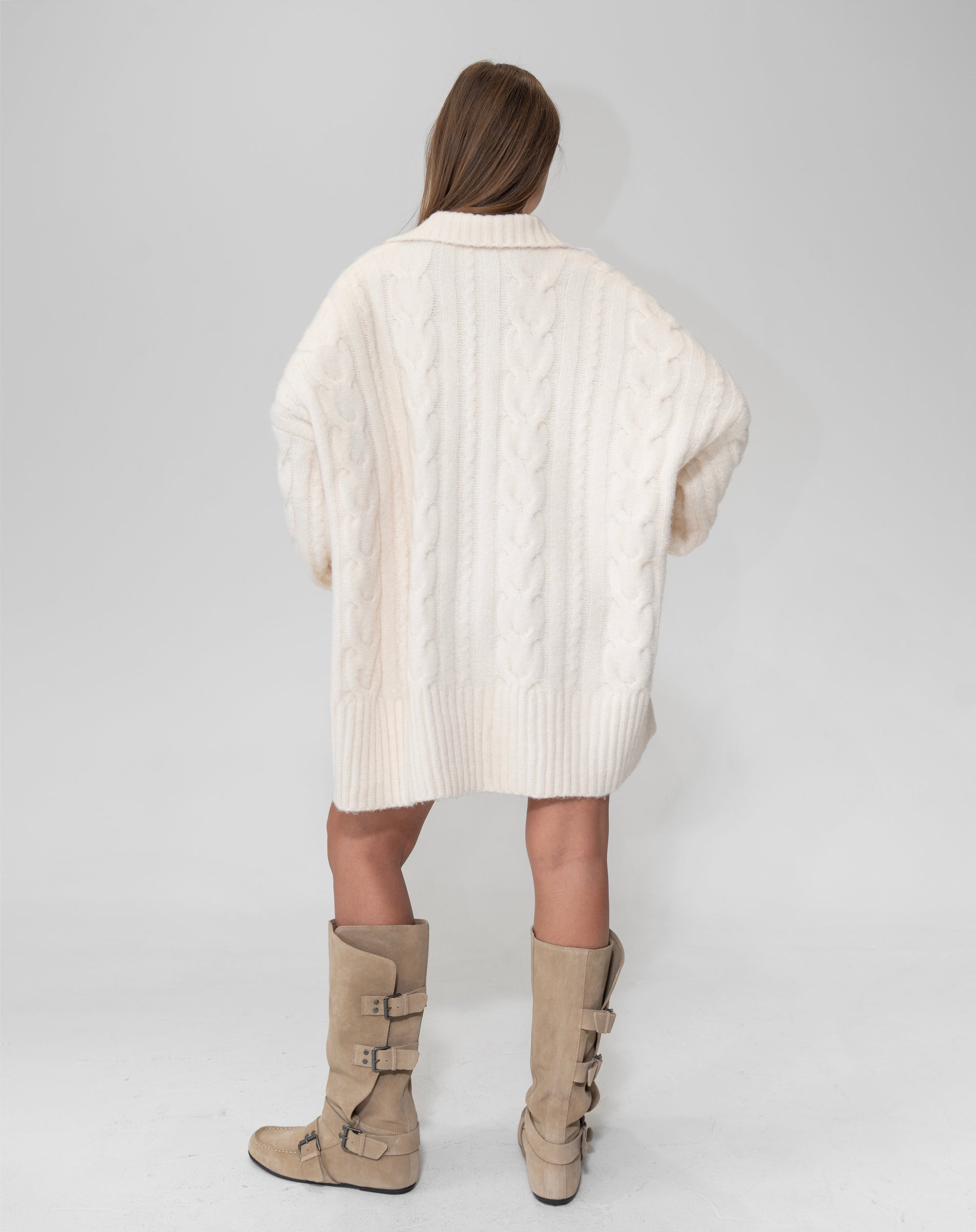 Belle Sweater Dress, Cream
