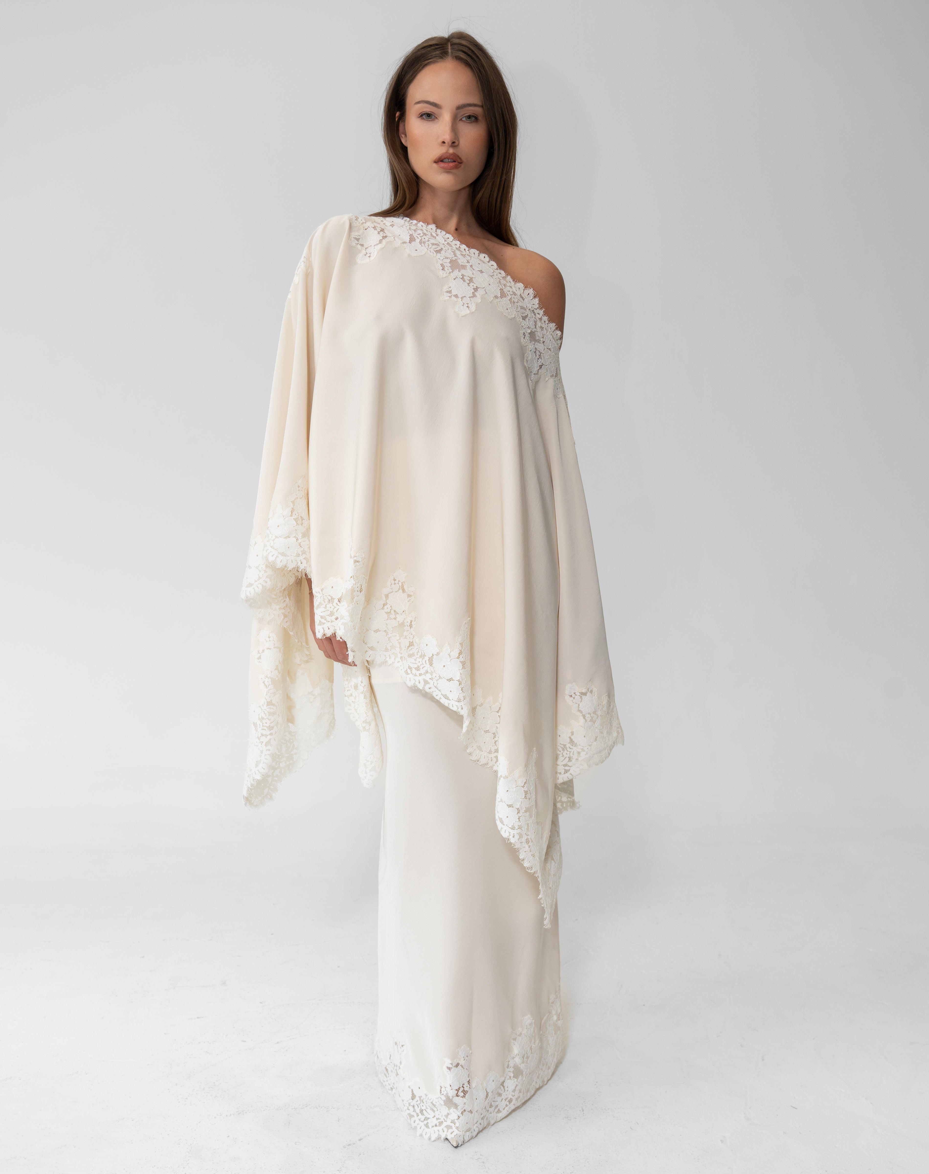 Heather Lace Skirt, Ivory | The Bekk