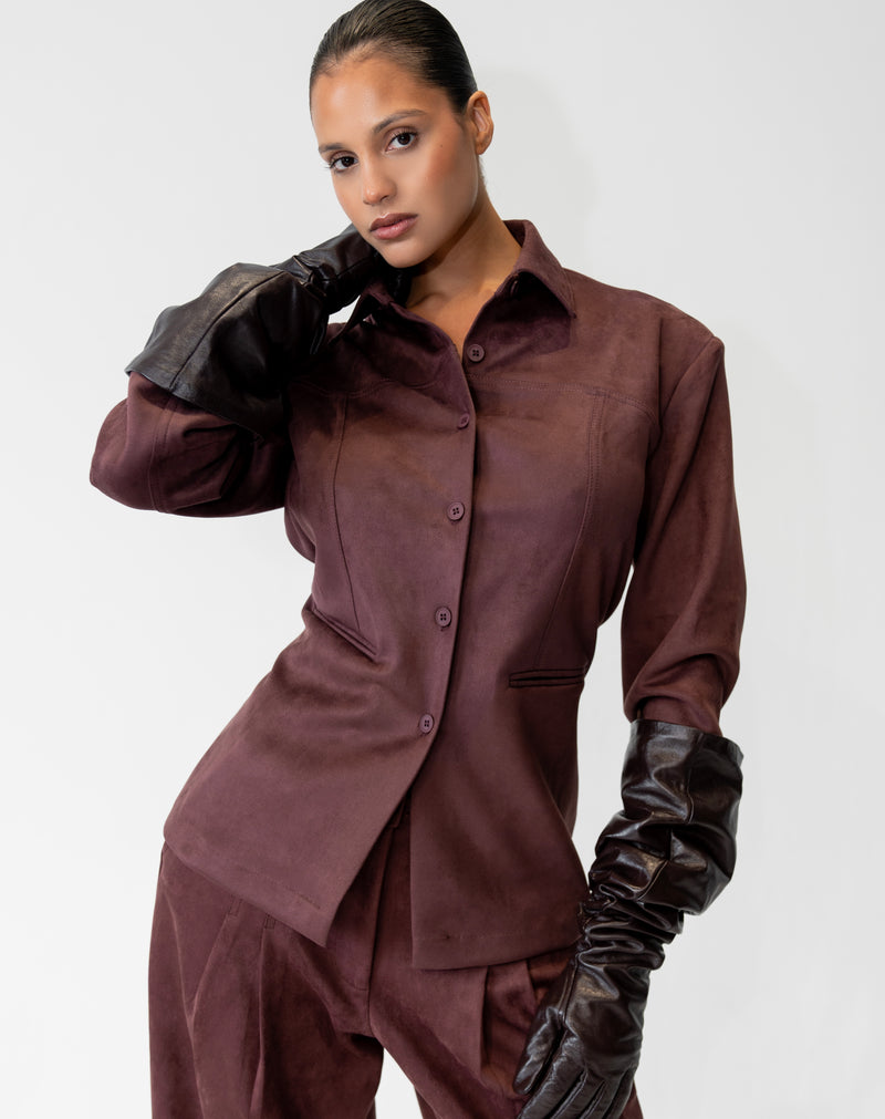 Kai Jacket Top, Burgundy