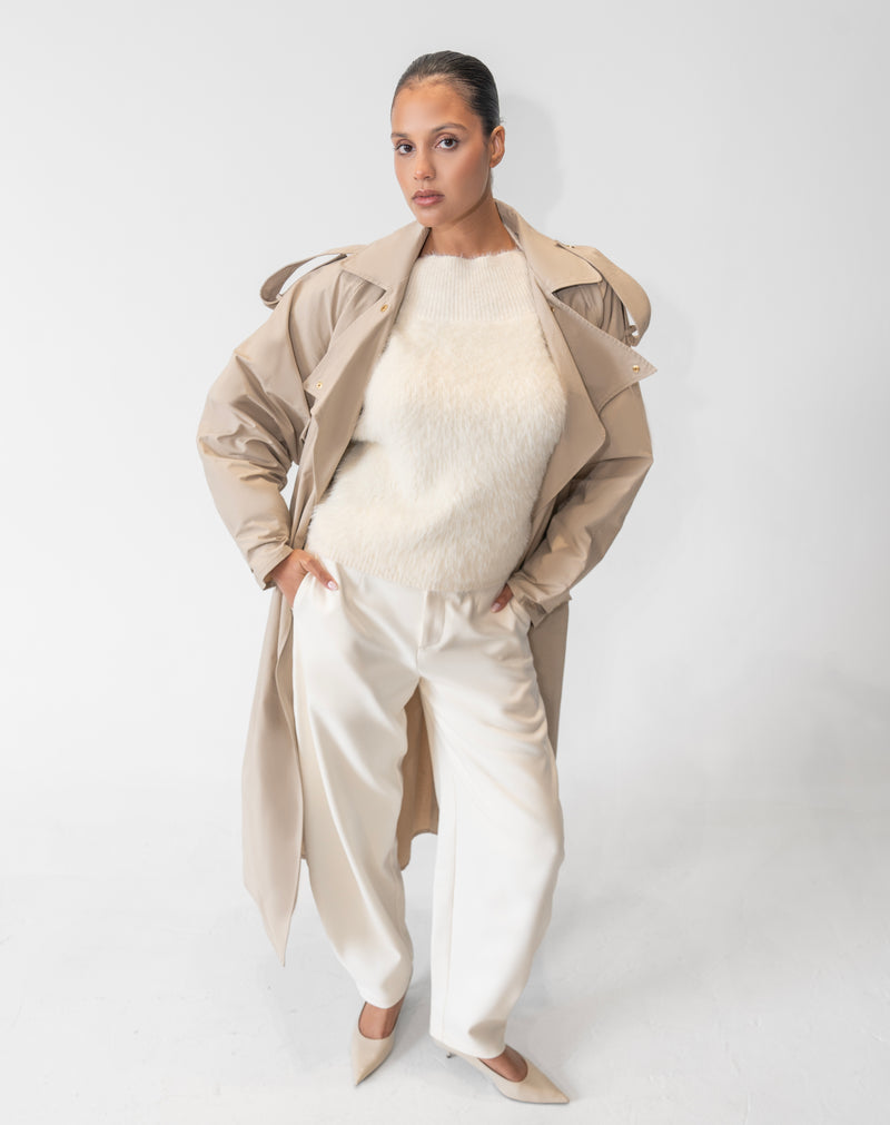 Eira Trench Coat, Tan