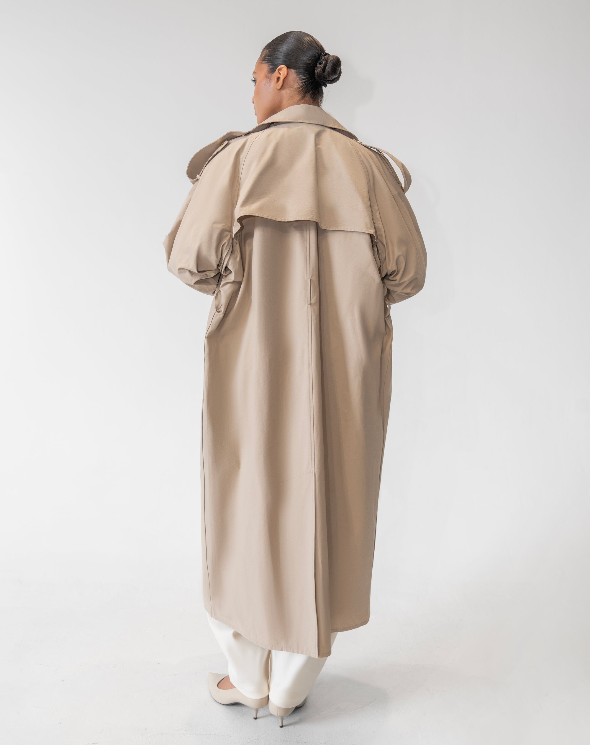 Eira Trench Coat, Tan
