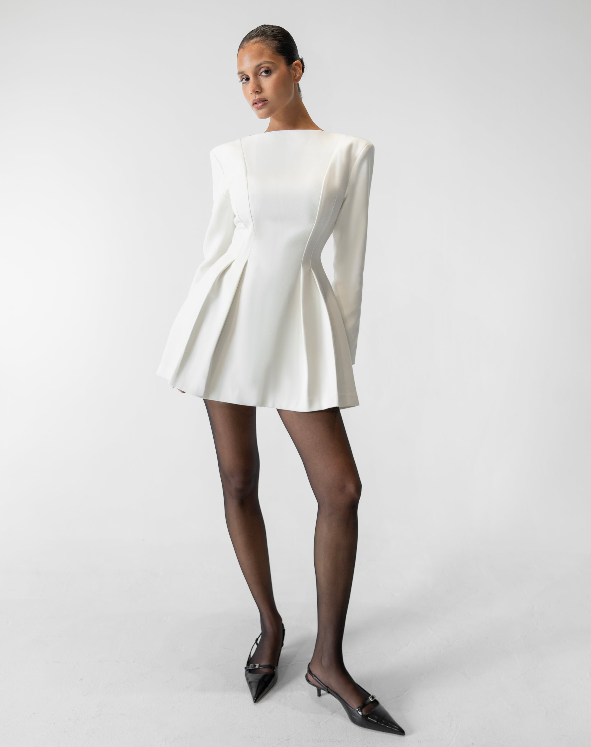 Myra Mini Dress, White