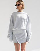 August Sweatshirt Mini Dress, Grey