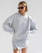 August Sweatshirt Mini Dress, Grey