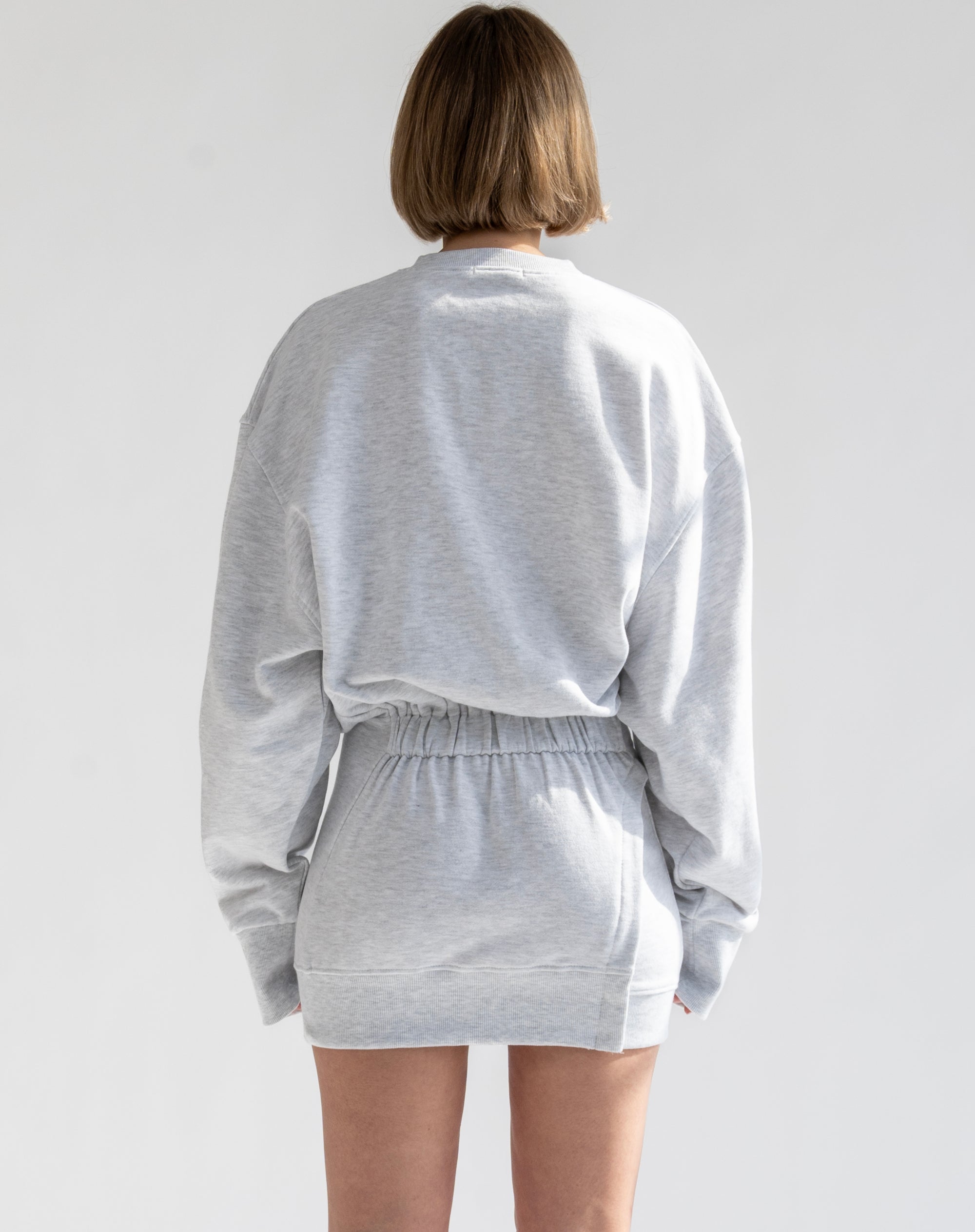 August Sweatshirt Mini Dress, Grey