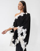 Elsie Lace Cape Top, Black