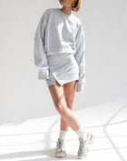 August Sweatshirt Mini Dress, Grey