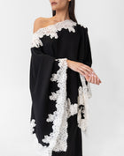 Elsie Lace Cape Top, Black