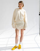 Mini-robe sweat August, jaune beurre