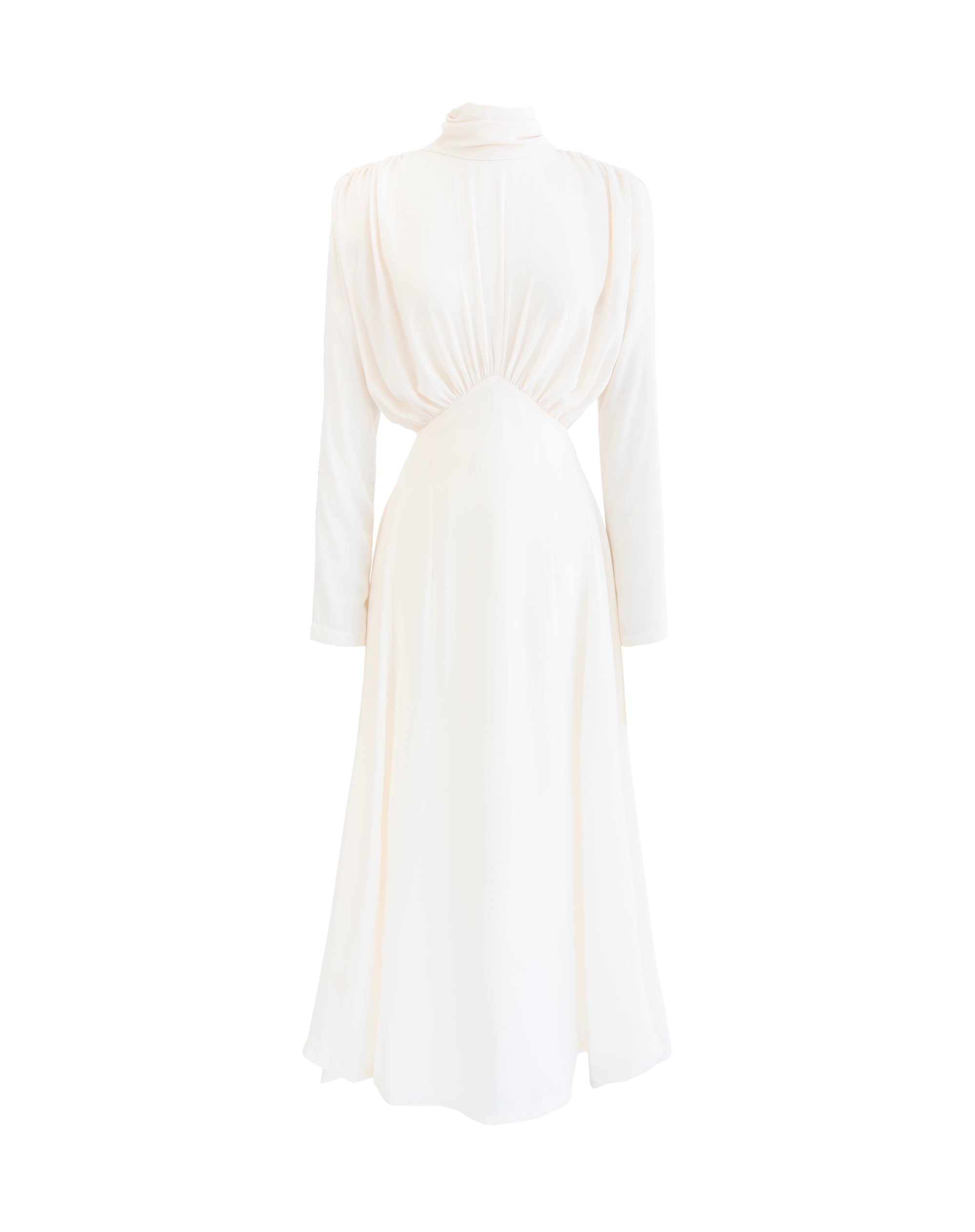 Nina High Neck Dress, Ivory[Pre Order]