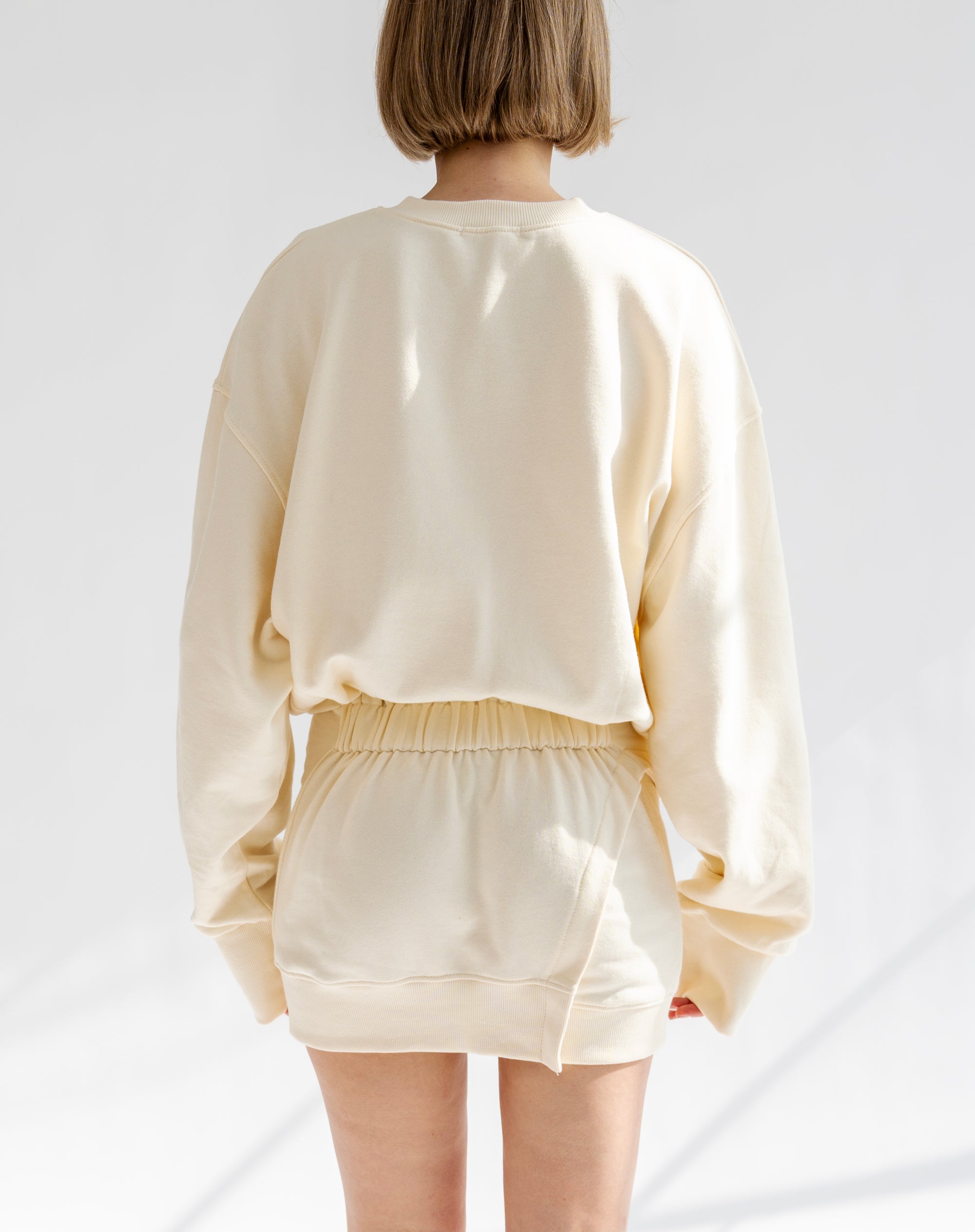 Mini-robe sweat August, jaune beurre