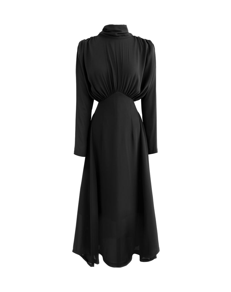 Nina High Neck Dress, Black[Pre Order]