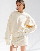 Mini-robe sweat August, jaune beurre