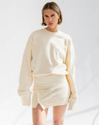 Mini-robe sweat August, jaune beurre