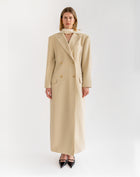 Loie Oversized Maxi Coat, Tan