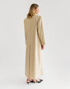 Loie Oversized Maxi Coat, Tan