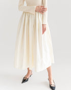 Kira Basque Waist Maxi Dress, Ivory